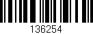 Código de barras (EAN, GTIN, SKU, ISBN): '136254'