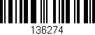 Código de barras (EAN, GTIN, SKU, ISBN): '136274'
