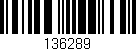 Código de barras (EAN, GTIN, SKU, ISBN): '136289'