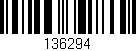 Código de barras (EAN, GTIN, SKU, ISBN): '136294'