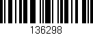 Código de barras (EAN, GTIN, SKU, ISBN): '136298'