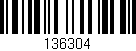 Código de barras (EAN, GTIN, SKU, ISBN): '136304'