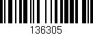 Código de barras (EAN, GTIN, SKU, ISBN): '136305'