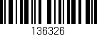 Código de barras (EAN, GTIN, SKU, ISBN): '136326'