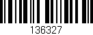 Código de barras (EAN, GTIN, SKU, ISBN): '136327'