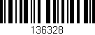 Código de barras (EAN, GTIN, SKU, ISBN): '136328'