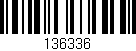 Código de barras (EAN, GTIN, SKU, ISBN): '136336'