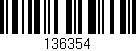 Código de barras (EAN, GTIN, SKU, ISBN): '136354'