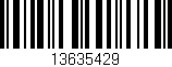 Código de barras (EAN, GTIN, SKU, ISBN): '13635429'