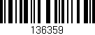 Código de barras (EAN, GTIN, SKU, ISBN): '136359'