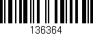 Código de barras (EAN, GTIN, SKU, ISBN): '136364'