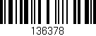 Código de barras (EAN, GTIN, SKU, ISBN): '136378'