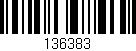Código de barras (EAN, GTIN, SKU, ISBN): '136383'