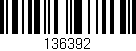 Código de barras (EAN, GTIN, SKU, ISBN): '136392'