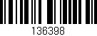 Código de barras (EAN, GTIN, SKU, ISBN): '136398'