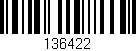 Código de barras (EAN, GTIN, SKU, ISBN): '136422'