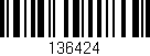 Código de barras (EAN, GTIN, SKU, ISBN): '136424'