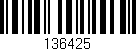 Código de barras (EAN, GTIN, SKU, ISBN): '136425'