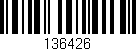 Código de barras (EAN, GTIN, SKU, ISBN): '136426'