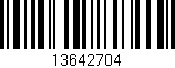 Código de barras (EAN, GTIN, SKU, ISBN): '13642704'