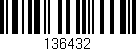Código de barras (EAN, GTIN, SKU, ISBN): '136432'