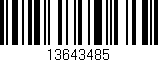 Código de barras (EAN, GTIN, SKU, ISBN): '13643485'