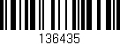 Código de barras (EAN, GTIN, SKU, ISBN): '136435'