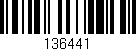 Código de barras (EAN, GTIN, SKU, ISBN): '136441'
