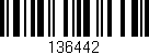 Código de barras (EAN, GTIN, SKU, ISBN): '136442'