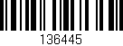 Código de barras (EAN, GTIN, SKU, ISBN): '136445'