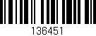 Código de barras (EAN, GTIN, SKU, ISBN): '136451'