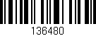 Código de barras (EAN, GTIN, SKU, ISBN): '136480'