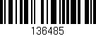 Código de barras (EAN, GTIN, SKU, ISBN): '136485'
