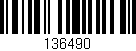 Código de barras (EAN, GTIN, SKU, ISBN): '136490'