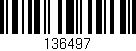 Código de barras (EAN, GTIN, SKU, ISBN): '136497'