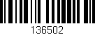 Código de barras (EAN, GTIN, SKU, ISBN): '136502'