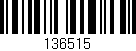Código de barras (EAN, GTIN, SKU, ISBN): '136515'