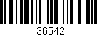Código de barras (EAN, GTIN, SKU, ISBN): '136542'