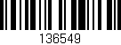 Código de barras (EAN, GTIN, SKU, ISBN): '136549'