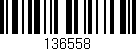 Código de barras (EAN, GTIN, SKU, ISBN): '136558'