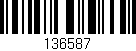 Código de barras (EAN, GTIN, SKU, ISBN): '136587'