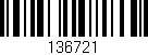 Código de barras (EAN, GTIN, SKU, ISBN): '136721'