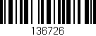 Código de barras (EAN, GTIN, SKU, ISBN): '136726'