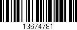 Código de barras (EAN, GTIN, SKU, ISBN): '13674781'