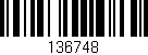 Código de barras (EAN, GTIN, SKU, ISBN): '136748'