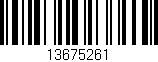 Código de barras (EAN, GTIN, SKU, ISBN): '13675261'