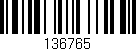 Código de barras (EAN, GTIN, SKU, ISBN): '136765'