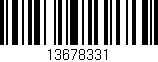 Código de barras (EAN, GTIN, SKU, ISBN): '13678331'