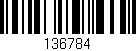 Código de barras (EAN, GTIN, SKU, ISBN): '136784'