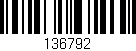 Código de barras (EAN, GTIN, SKU, ISBN): '136792'